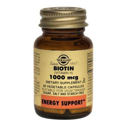 Solgar Biotin 1000 Mcg Vegetable Capsules 50