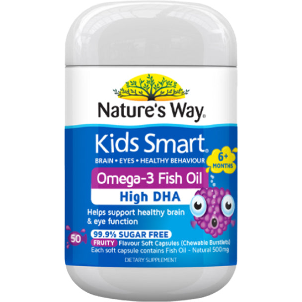 Nature s Way Smart Kids Omega 3 Fish Oil Chewy Burstlets 50