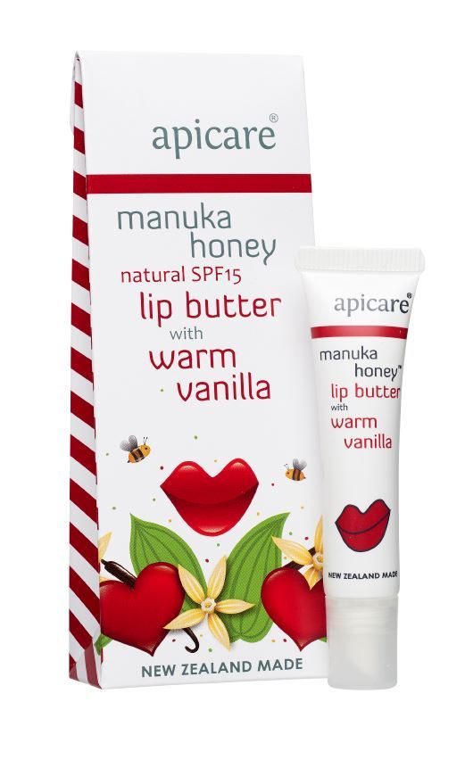 Apicare Manuka Honey Lip Butter With Warm Vanilla 8g Tube