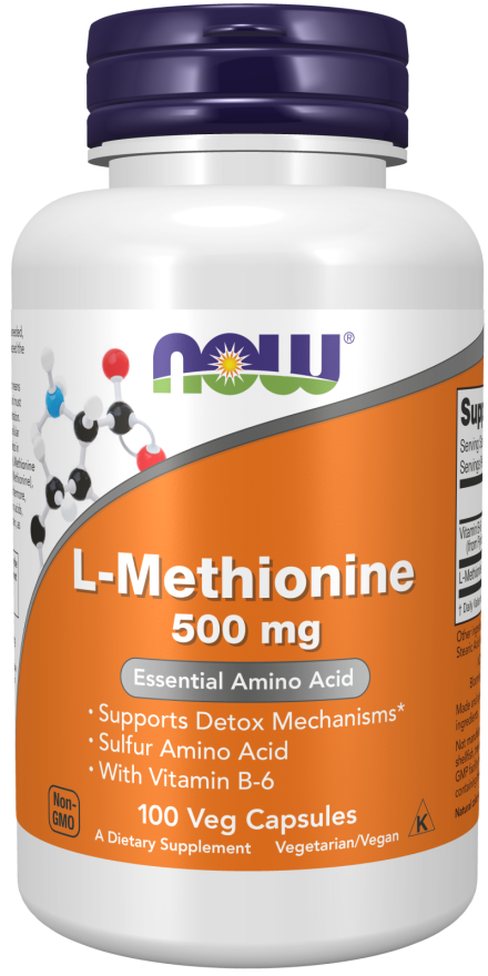 Now L-Methionine 500 mg Veg Capsules 100