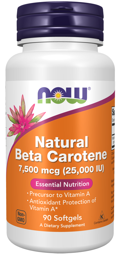 Now Beta-carotene 25,000 IU Softgels 90