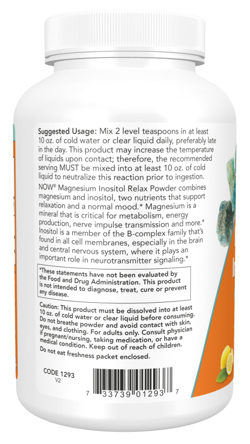 Now Magnesium Inositol Relax Powder 454 g