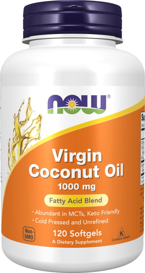 Now Virgin Coconut Oil 1000 mg Softgels 120