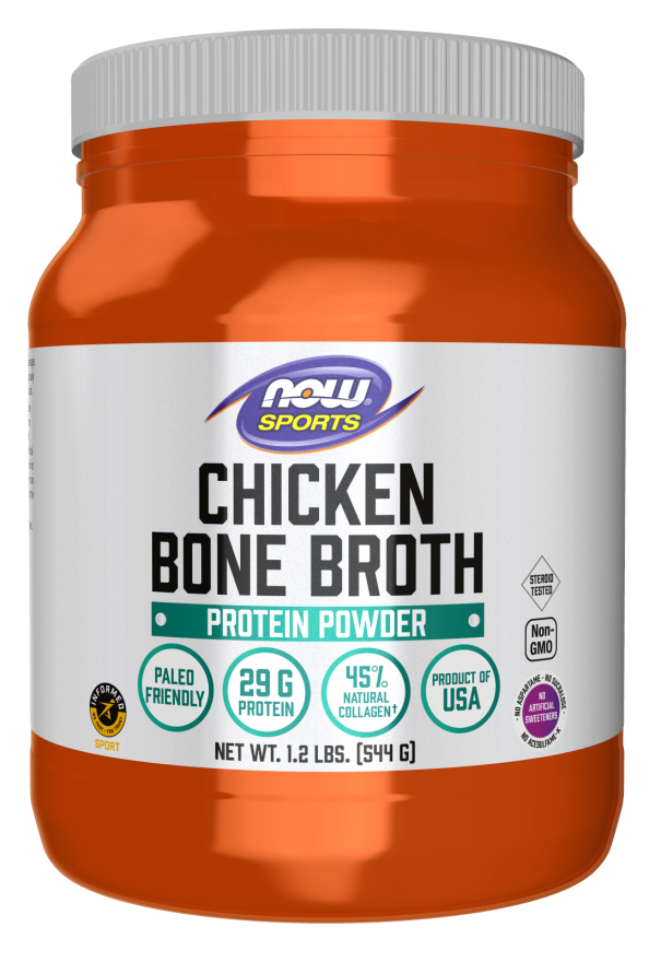 Now Chicken Bone Broth Powder 544 gm