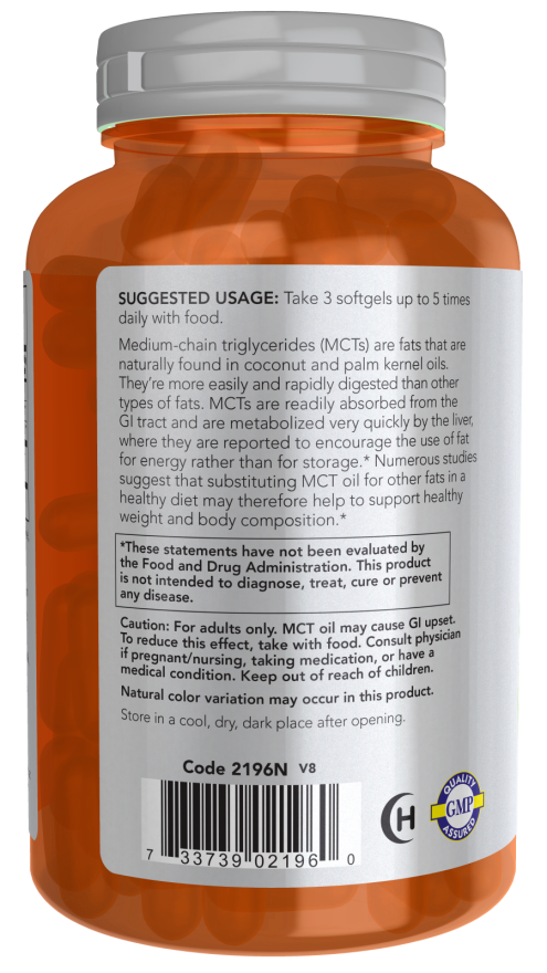 Now MCT Oil 1000 mg Softgels 150