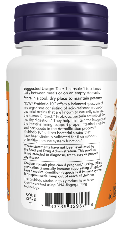 Now Probiotic-10 25 Billion Veg Capsules 50