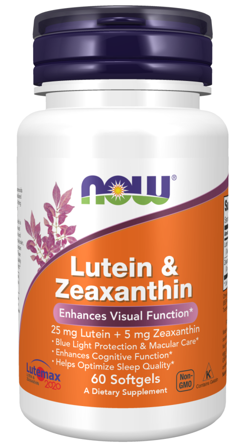 Now Lutein 25 mg & Zeaxanthin 5 mg Softgels 60