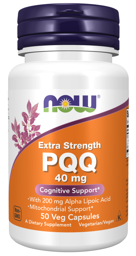 Now PQQ Extra Strength 40 mg Veg Capsules 50