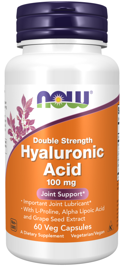 Now Hyaluronic Acid Double Strength 100 mg Veg Capsules 60