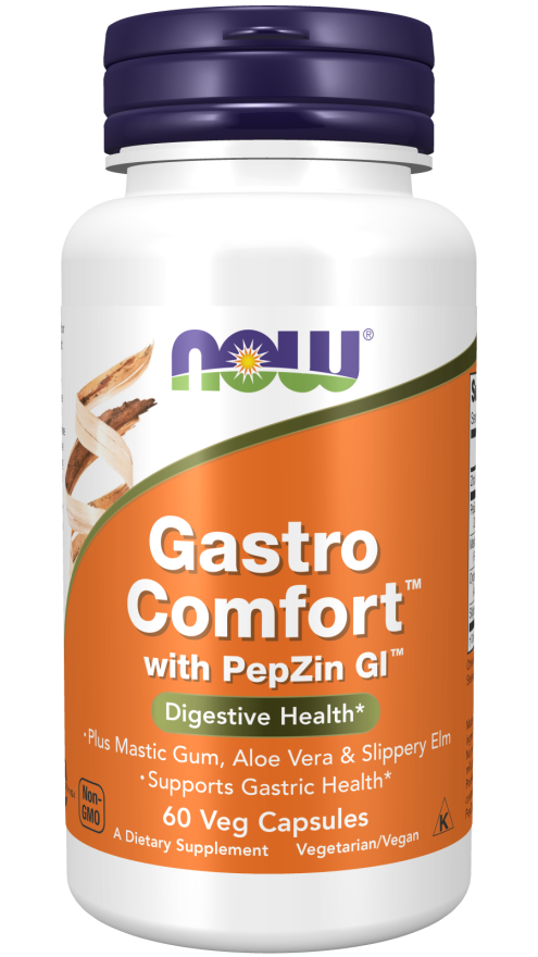 Now Gastro Comfort with PepZin GI Veg Capsules 60