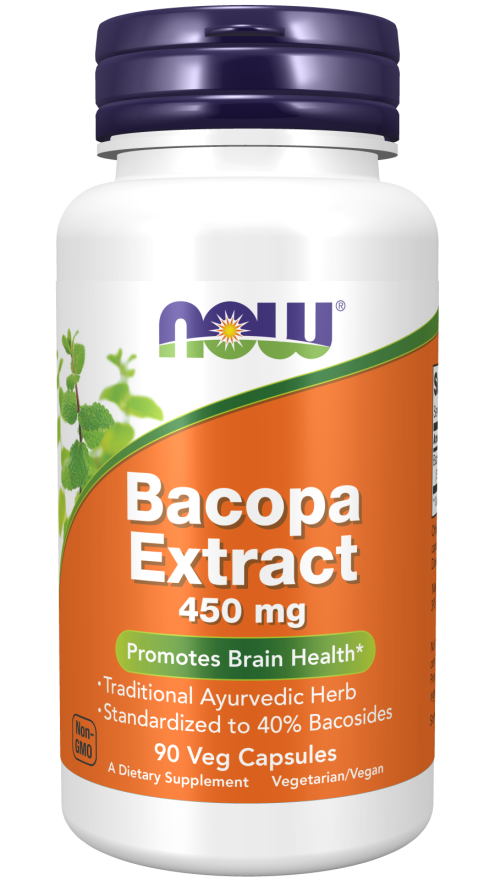 Now Bacopa Extract 450 mg Veg Capsules 90