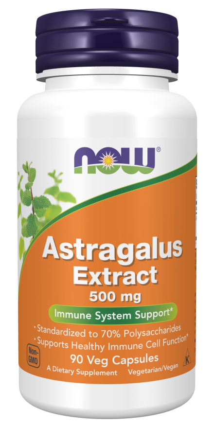 Now Astragalus Extract 500 mg Veg Capsules 90