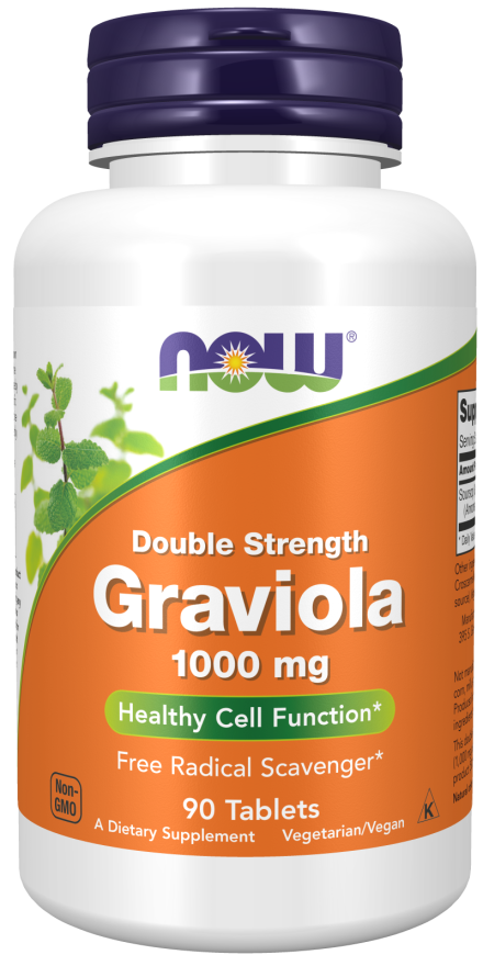 Now Graviola Double Strength 1000 mg Tablets 90