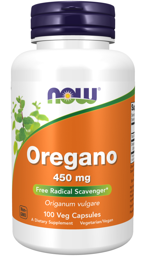 Now Oregano 450 mg Veg Capsules 100