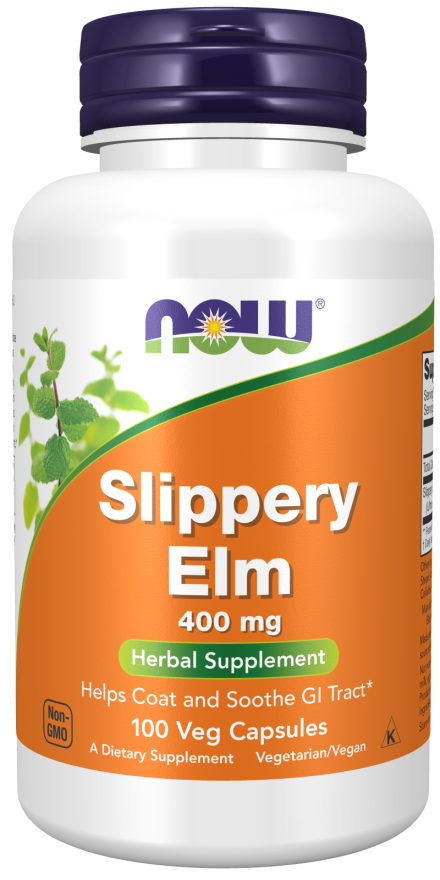 Now Slippery Elm 400 mg Veg Capsules 100