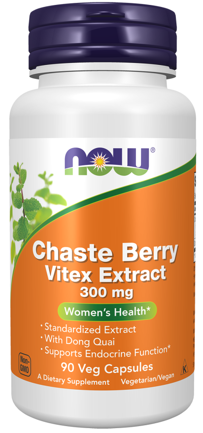 Now Chaste Berry Vitex Extract 300 mg Veg Capsules 90