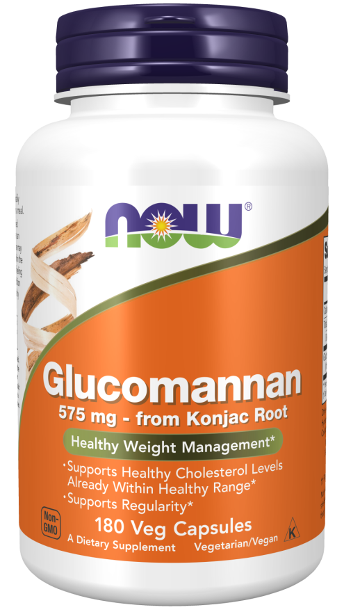 Now Glucomannan 575 mg Veg Capsules 180