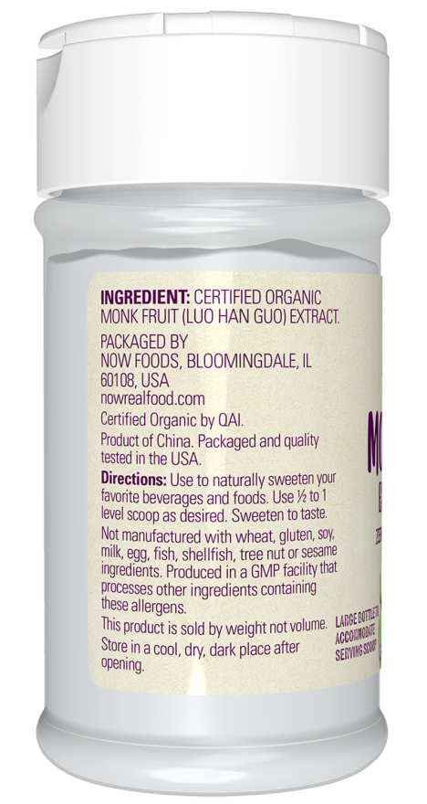 Now Monk Fruit Extract Organic Powder 0.7 oz / 19.85 g