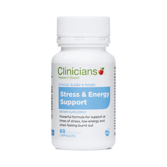 Clinicians Stress & Energy Support Capsules 180