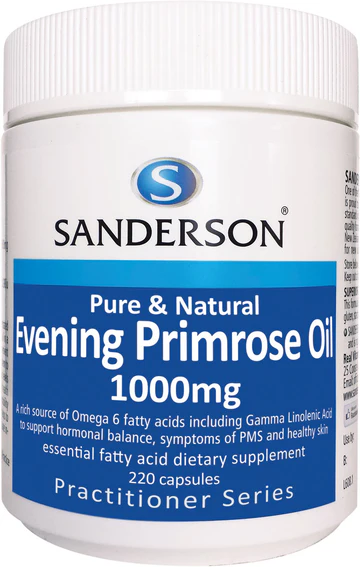 Sanderson Pure & Natural Evening Primrose Oil 1000 mg Softgels 220