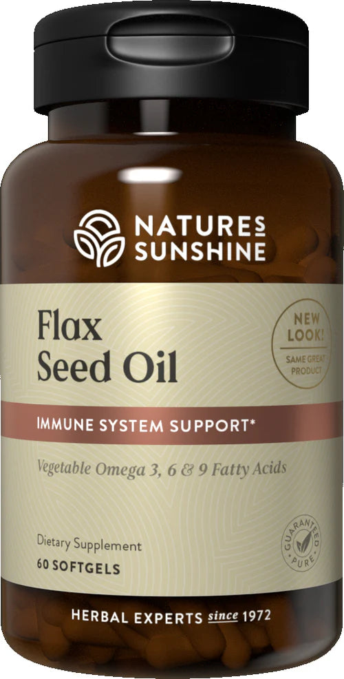 Natures Sunshine Flax Seed Oil 60 Softgel Capsules