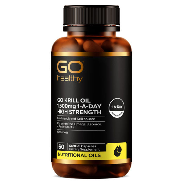 Go Krill Oil 1500mg 1-a-Day Super Strength Capsules 60