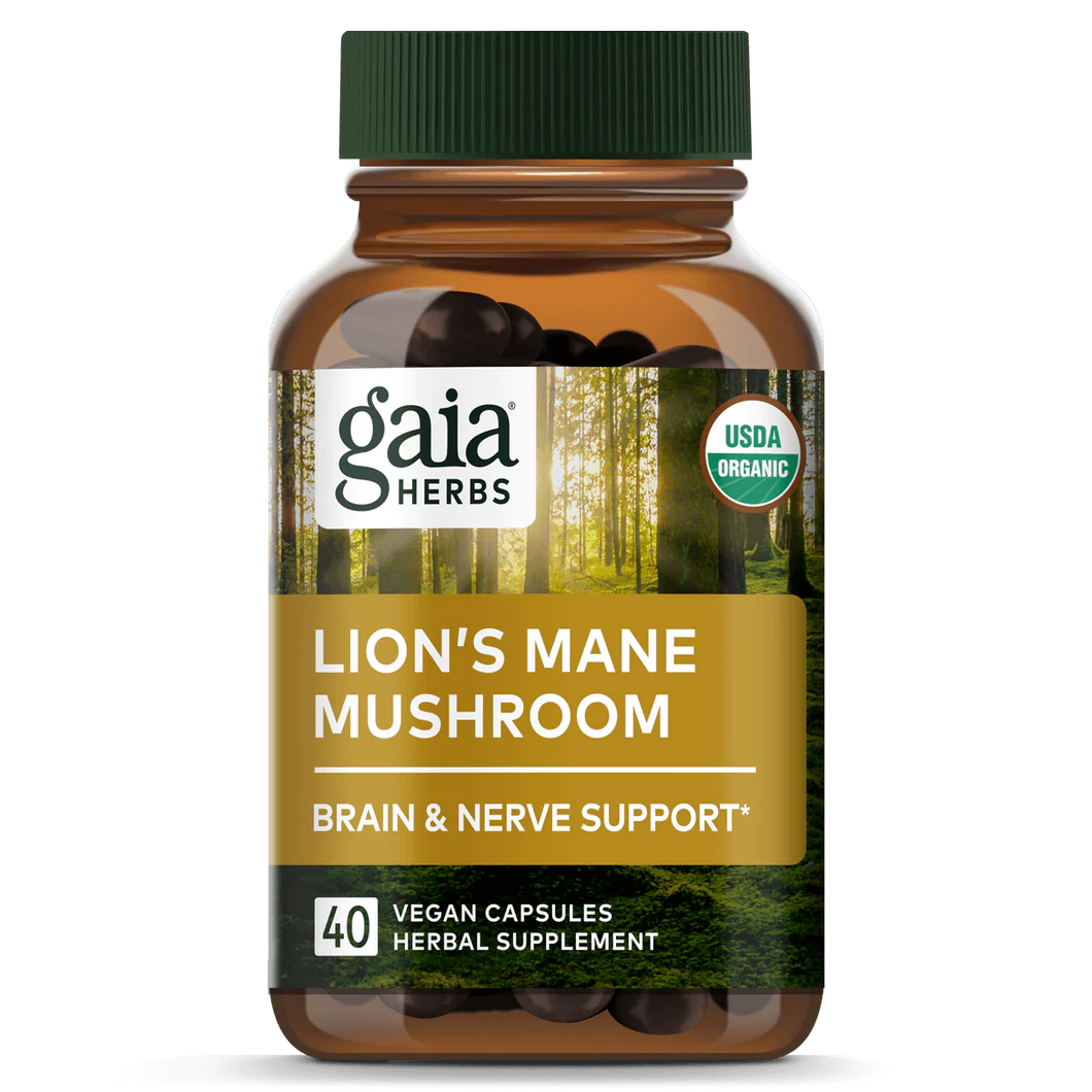 Gaia Herbs Lion's Mane Mushroom Vegecaps 40