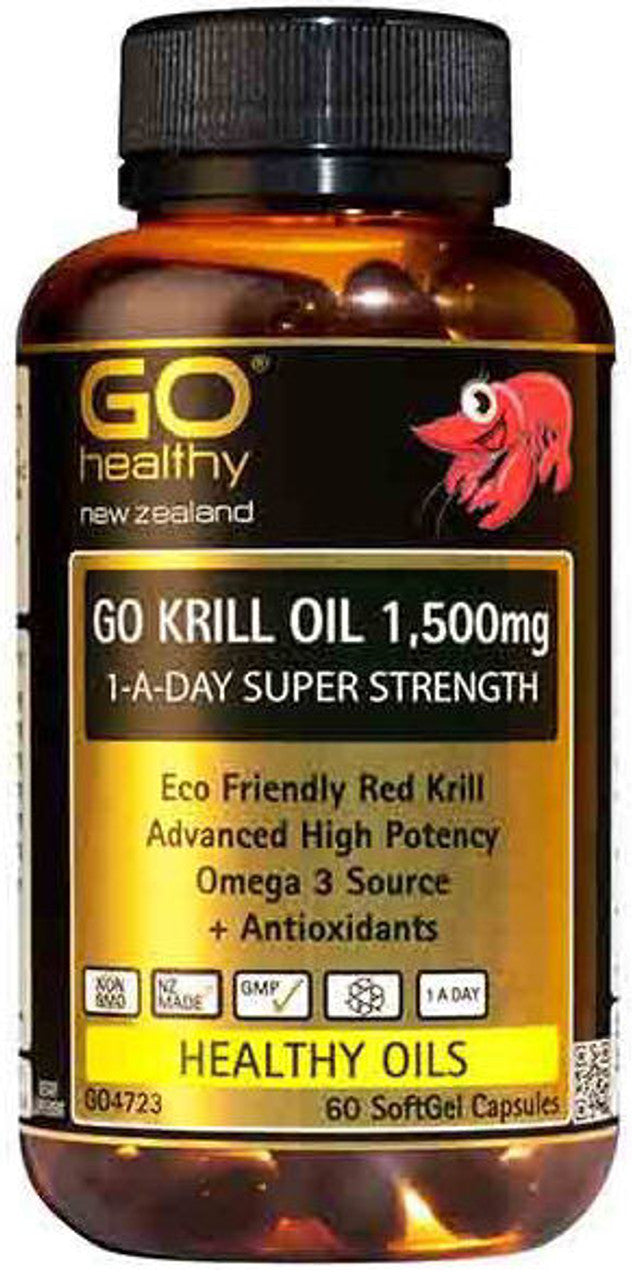 Go Krill Oil 1500mg 1-a-Day Super Strength Capsules 60