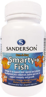 Sanderson Smarty Fish Omega 3 plus Colostrum Iodine & Zinc Capsules 120