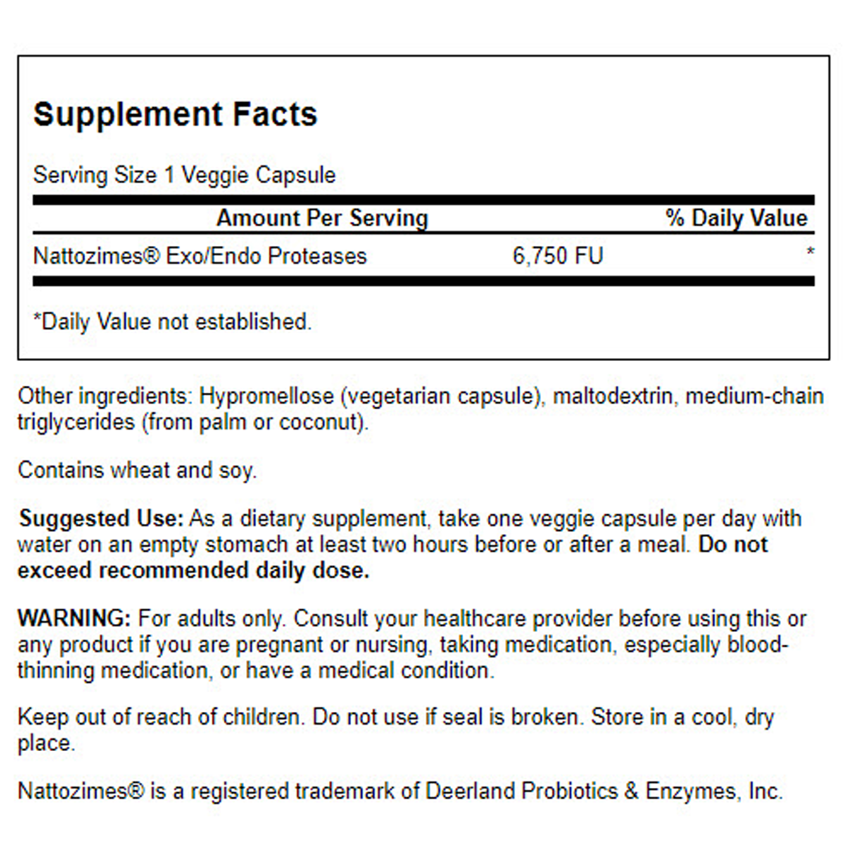 Swanson Nattozymes 195mg Vegecaps 60