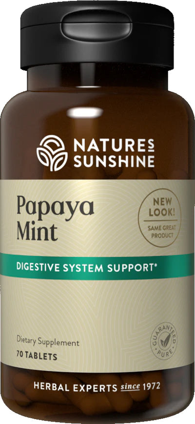 Natures Sunshine Chewable Papaya Mint Tablets (70)