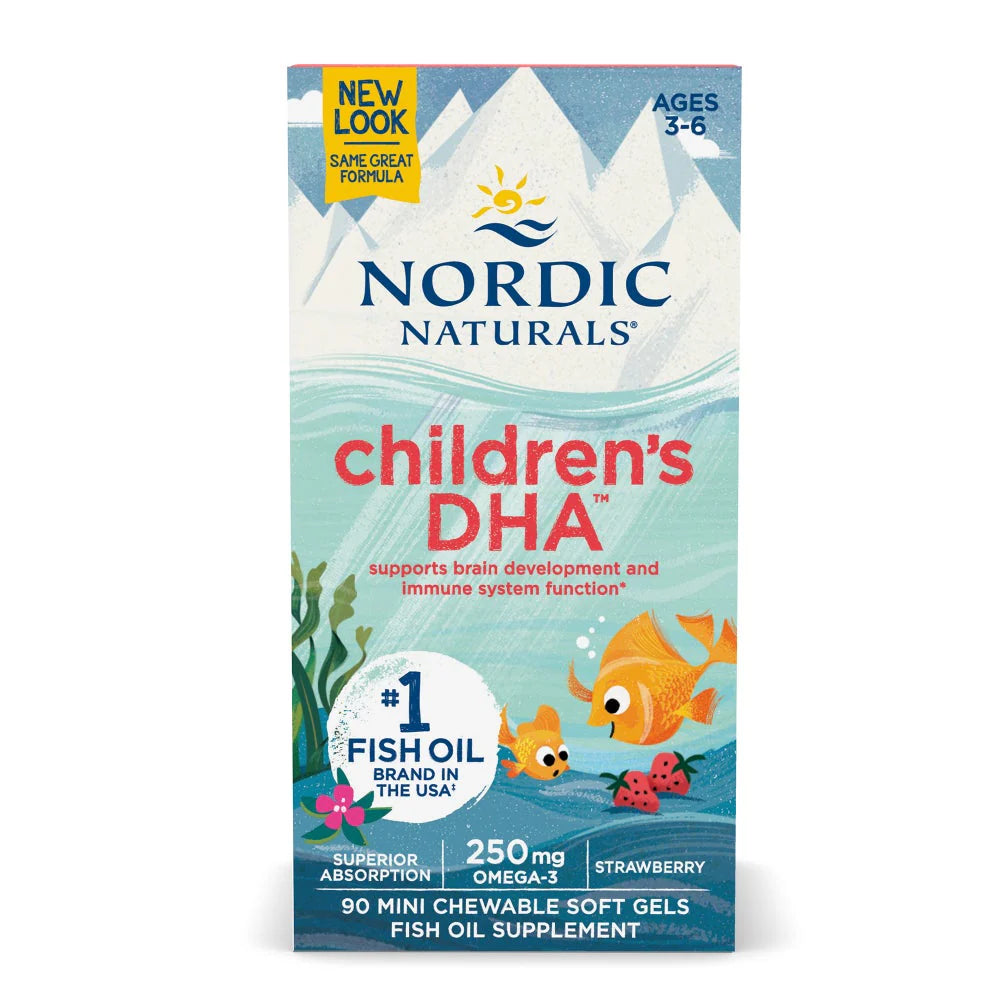 Nordic Natural Children's DHA - strawberry 90 Gels