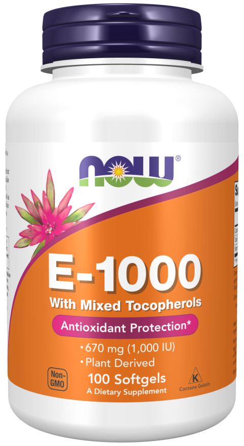 Now Vitamin E-1000 Mixed Tocopherols Softgels 100