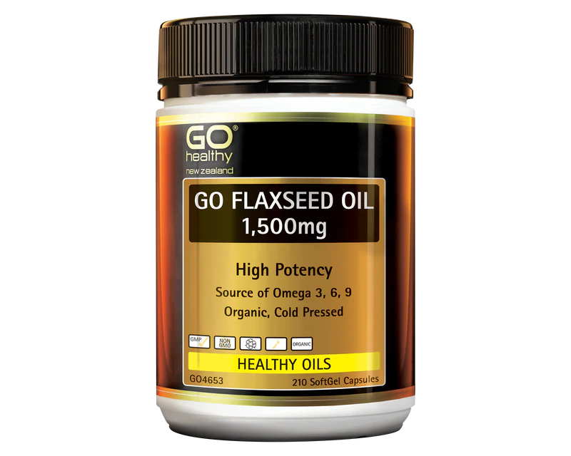 Go Flaxseed Oil 1,500mg Capsules 210