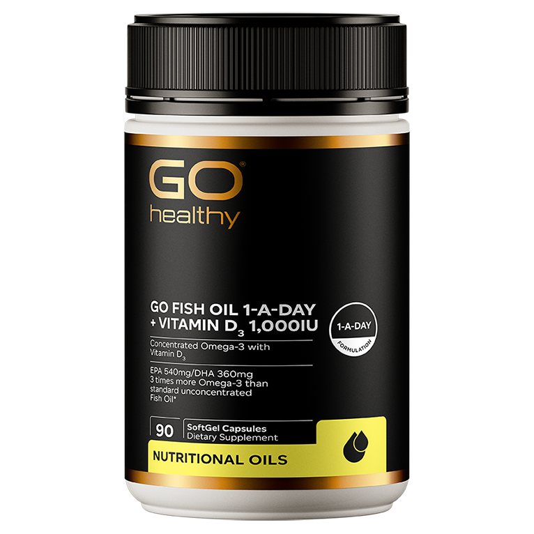 Go Fish Oil 1-a-Day + Vitamin D 1000IU Capsules 90