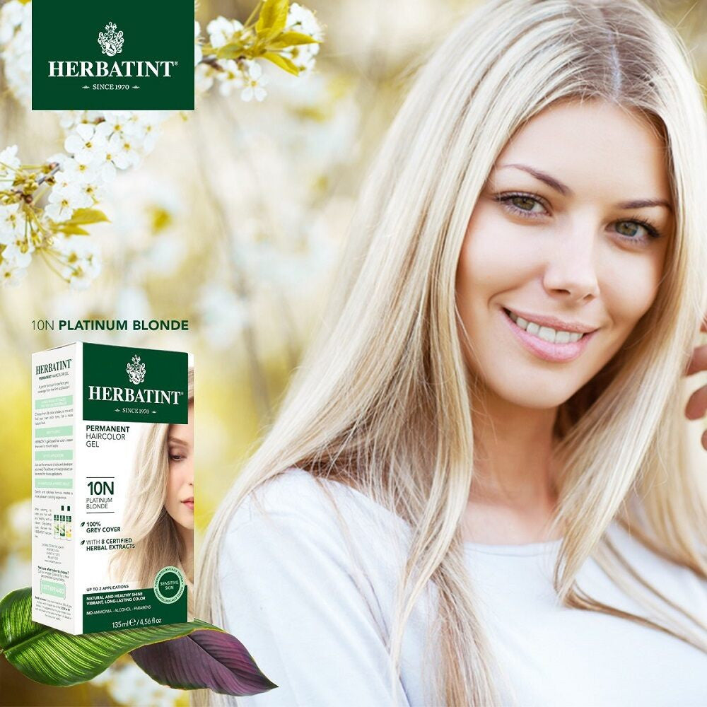 Herbatint Permanent Herbal Haircolour Gel - Platinum Blonde 10N