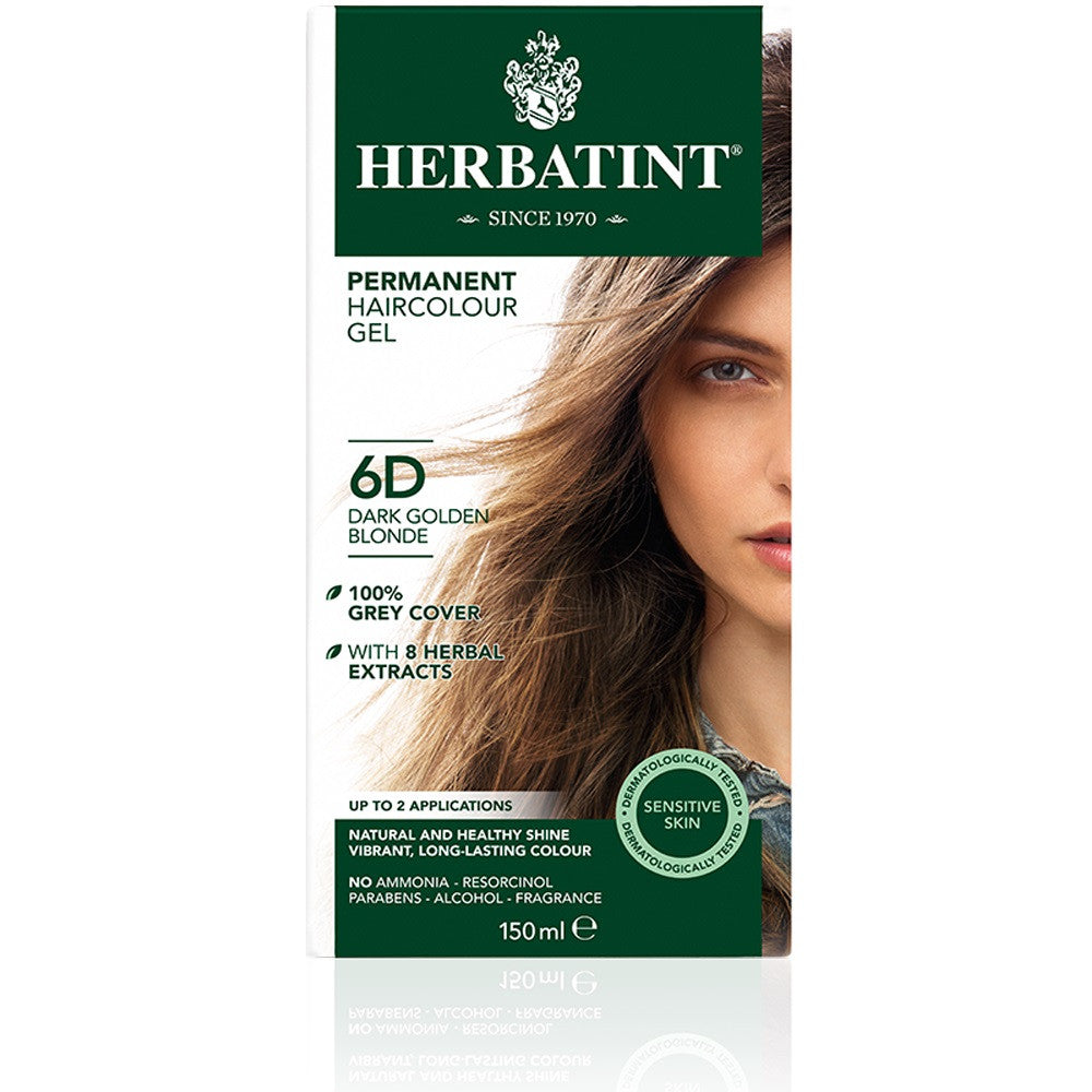 Herbatint Permanent Herbal Haircolour Gel - Dark Golden Blonde 6D