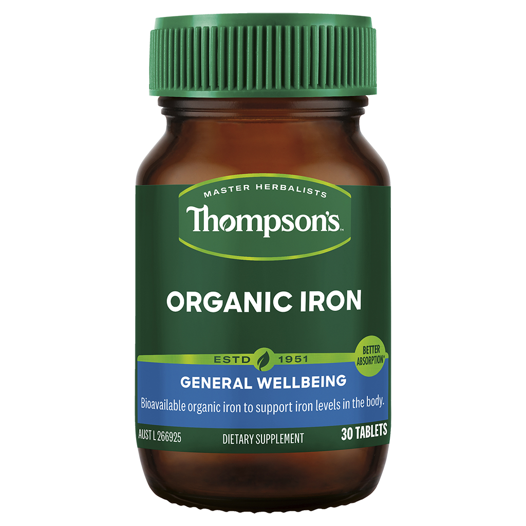 Thompsons Organic Iron Tablets 30