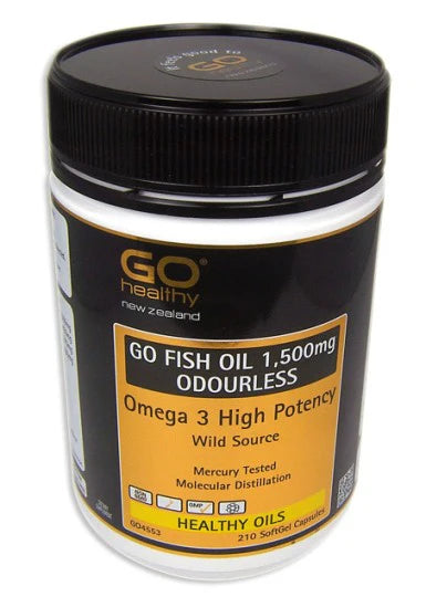 Go Fish Oil 1500mg Odourless Softgels 210