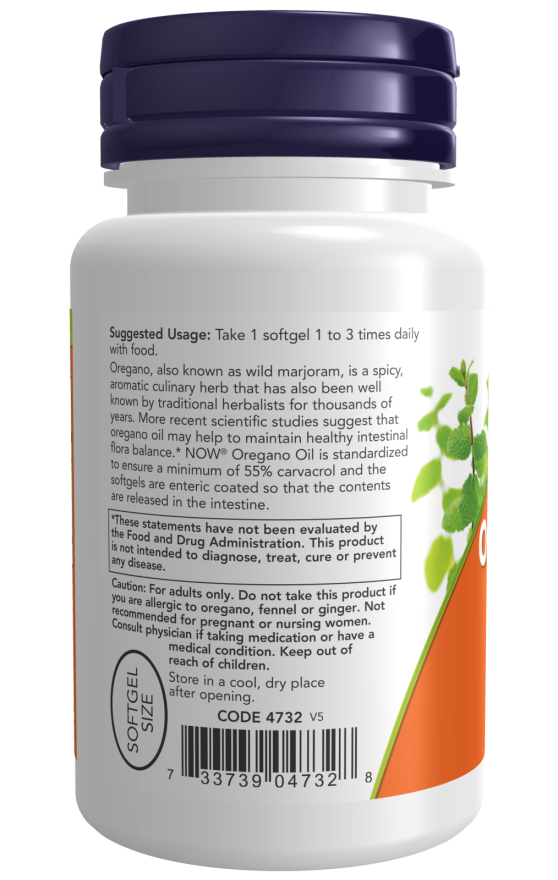 Now Oregano Oil Softgels 90