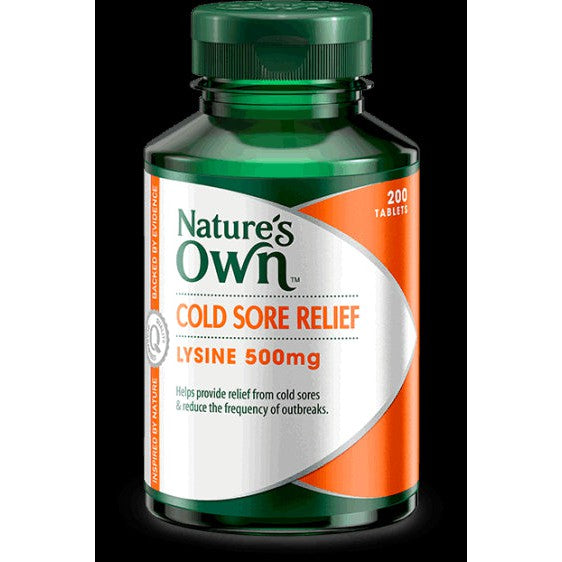 Natures Own Cold Sore Relief L-Lysine 500mg Tablets 50