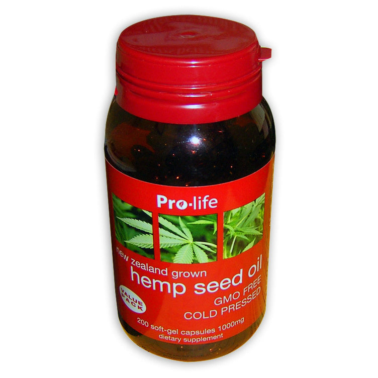 Pro-Life Hemp Seed Oil 1000mg Soft-gel Capsules 200
