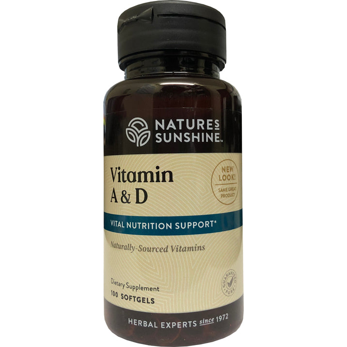 Natures Sunshine Vitamin A & D (10,000/400iu) Softgels 100