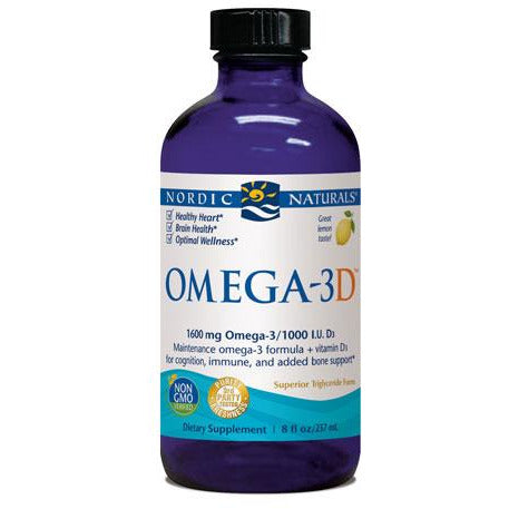 Nordic Naturals Omega-3D - lemon - 8 floz