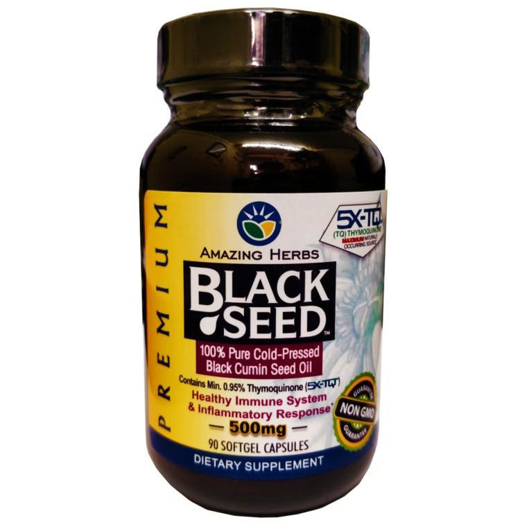 Amazing Herbs Black Seed Oil 500mg 90 Capsules