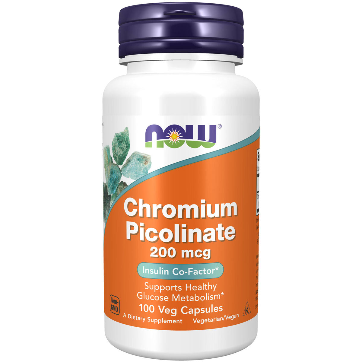 Now Chromium Picolinate 200 mcg Veg Capsules 100