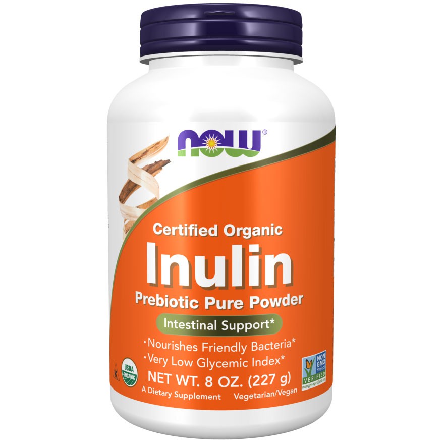 Now Inulin Prebiotic Pure Powder,Organic 227g