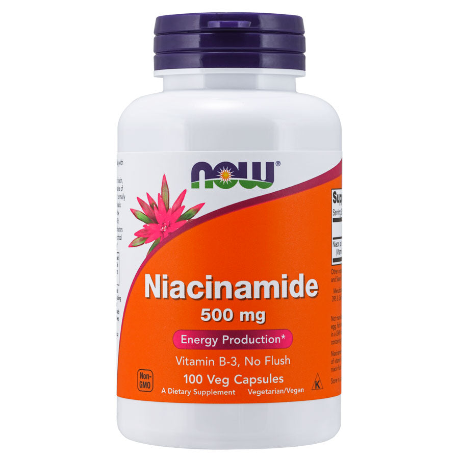 Now Niacinamide (B-3) 500 mg Veg Capsules 100