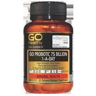 Go Healthy Go Probiotic 75 billion Howaru restore, 30 capsules